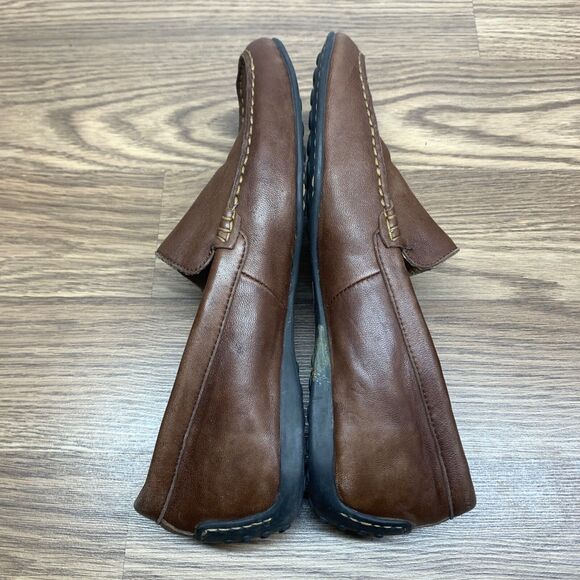 Born Driving Shoes Mens 8.5 M Brown Leather Allan Slip On Casual Moc Toe Loafers main image 9